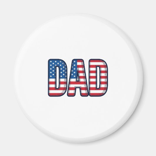 Patriottisch DAD Vector T-shirt Ontwerp_1 Magneet (Voorkant)