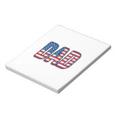 Patriottisch DAD Vector T-shirt Ontwerp_1 Notitieblok (Linkerzijde)