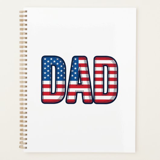 Patriottisch DAD Vector T-shirt Ontwerp_1 Planner (Voorkant)