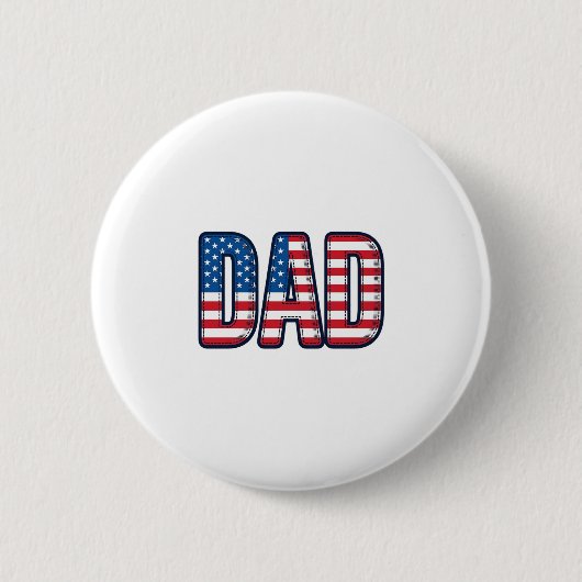 Patriottisch DAD Vector T-shirt Ontwerp_1 Ronde Button 5,7 Cm (Voorkant)