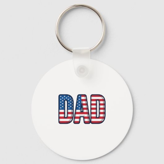 Patriottisch DAD Vector T-shirt Ontwerp_1 Sleutelhanger (Voorkant)