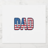 Patriottisch DAD Vector T-shirt Ontwerp_1 Sparkling Wijnetiket (Enkel label)