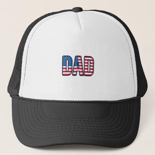 Patriottisch DAD Vector T-shirt Ontwerp_1 Trucker Pet (Voorkant)