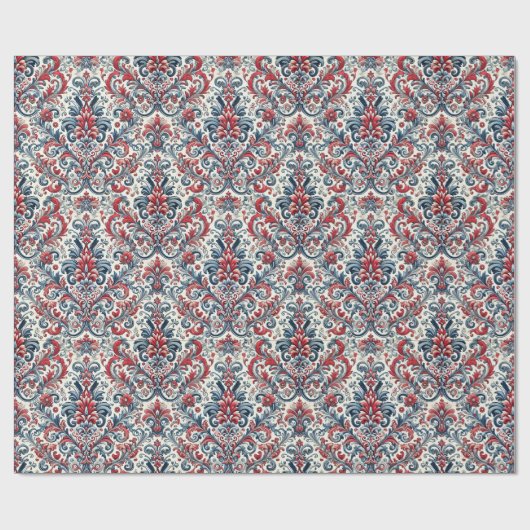 patriottisch damast-inpakpapier cadeaupapier (Vlak)