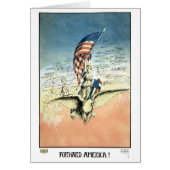 Patriottisch, dame, Eagle met Amerikaanse vlag (Voorkant)