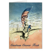  Patriottisch, dame, Eagle met Amerikaanse vlag (Voorkant)