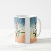  Patriottisch, dame, Eagle met Amerikaanse vlag Koffiemok (Voorkant rechts)