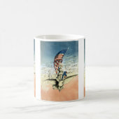  Patriottisch, dame, Eagle met Amerikaanse vlag Koffiemok (Center)