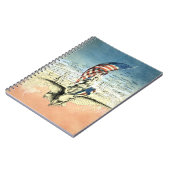  Patriottisch, dame, Eagle met Amerikaanse vlag Notitieboek (Linkerzijde)