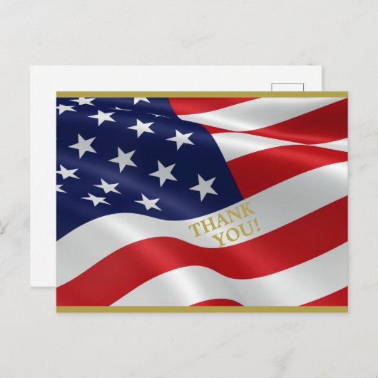 Patriottisch ... DANK U! Briefkaart (Voorkant / Achterkant)