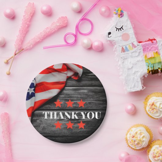 Patriottisch Dank u Papieren Bordje (Feest)