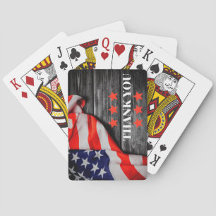 Patriottisch Dank u Pokerkaarten