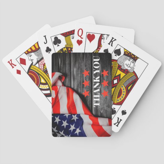 Patriottisch Dank u Pokerkaarten (Achterkant)