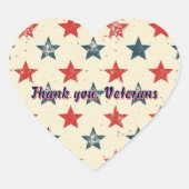 Patriottisch Dank u Veteranen Gift Sticker Label (Voorkant)