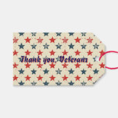 Patriottisch Dank u Veteranen Waardering Gift Labe Cadeaulabel (Voorkant (Horizontaal))