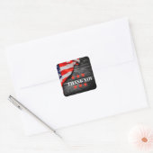 Patriottisch Dank u Vierkante Sticker (Envelop)