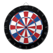 Patriottisch dartboard - Rood, wit en blauw Dartbord (Voorkant)