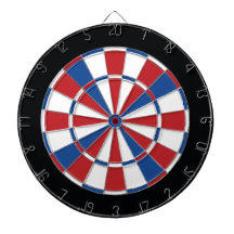 Patriottisch dartboard - Rood, wit en blauw