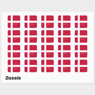 Patriottisch Denemarken en Deense vlag, vakantie/s Vierkante Sticker
