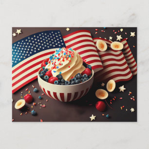 Patriottisch dessert briefkaart