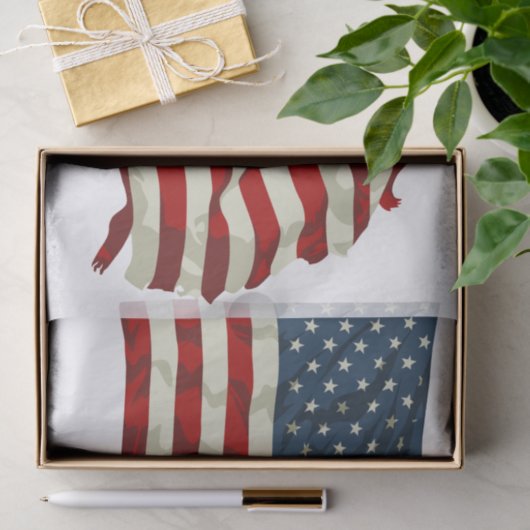 Patriottisch diskettestation voor Amerikaanse vlag Tissuepapier (Geschenk)