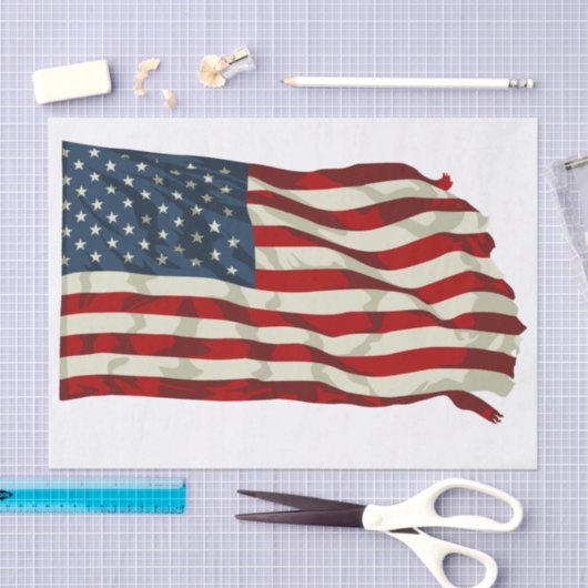 Patriottisch diskettestation voor Amerikaanse vlag Tissuepapier (Craft)