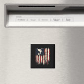 Patriottisch Distressed Flag Gift voor Mannen Kind Magneet (Insitu (Vaatwasser))