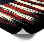 Patriottisch Distressed Flag Gift voor mannen Kind Poster (Hoek)