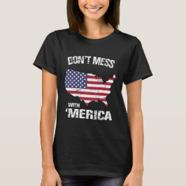Patriottisch doe niet met Merica T-shirt