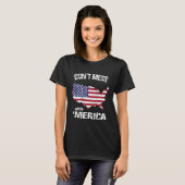 Patriottisch doe niet met Merica T-shirt (Voorkant volledig)