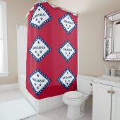 Patriottisch Douchegordijn met Vlag van Arkansas U (In situ)