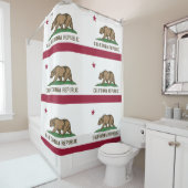 Patriottisch douchegordijn met vlag van Californië (In situ)