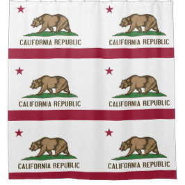 Patriottisch douchegordijn met vlag van Californië