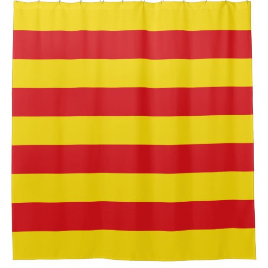 Patriottisch Douchegordijn met vlag van Catalonië (Voorkant)