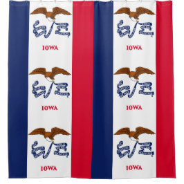 Patriottisch douchegordijn met vlag van Iowa