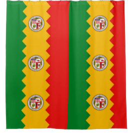 Patriottisch douchegordijn met vlag van Los Angele