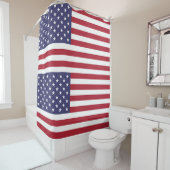 Patriottisch douchergordijn met vlag van de Vereni Douchegordijn (In situ)