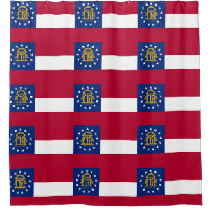 Patriottisch douchergordijn met vlag van Georgië Douchegordijn