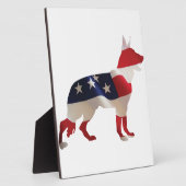 Patriottisch Duits Shepherd Fotoplaat (Zijkant)