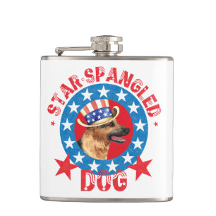 Patriottisch Duits Shepherd Heupfles