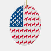 Patriottisch Duits Shepherd Keramisch Ornament (Rechts)