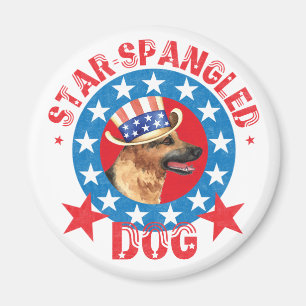 Patriottisch Duits Shepherd Magneet