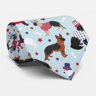 Patriottisch Duits Shepherd Pattern Stropdas