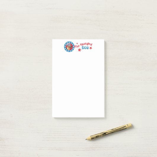 Patriottisch Duits Shepherd Post-it® Notes (Op bureau)