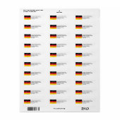 Patriottisch | DUITSLAND VLAG Etiket (Full Sheet)