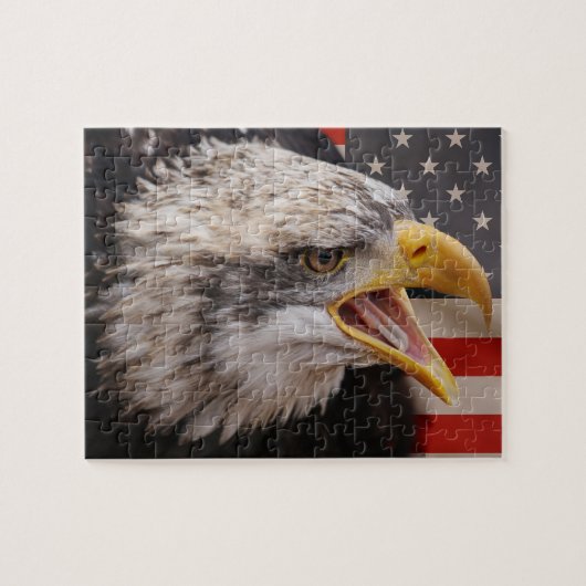 Patriottisch Eagle Afbeelding Puzzle Legpuzzel (Horizontaal)