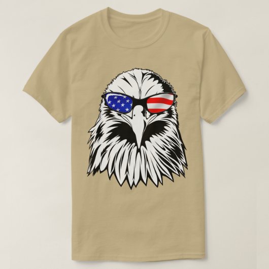 Patriottisch Eagle America 4 juli Amerikaanse vlag T-shirt (Design voorkant)
