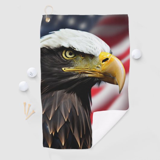 Patriottisch/Eagle/Amerikaans/USA Golfhanddoek (Insitu)