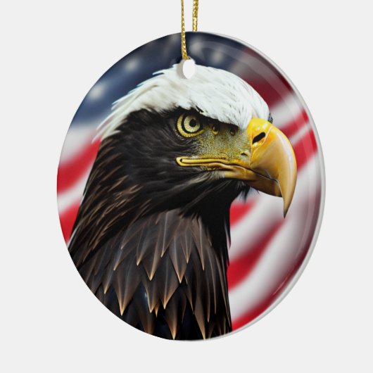 Patriottisch/Eagle/Amerikaans/USA Keramisch Ornament (Links)