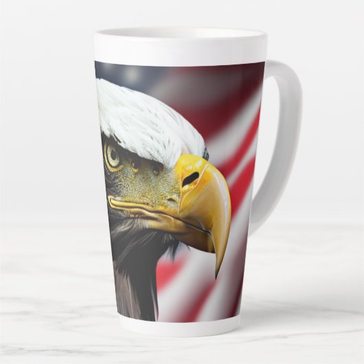 Patriottisch/Eagle/Amerikaans/USA Latte Mok (Rechterhoek)